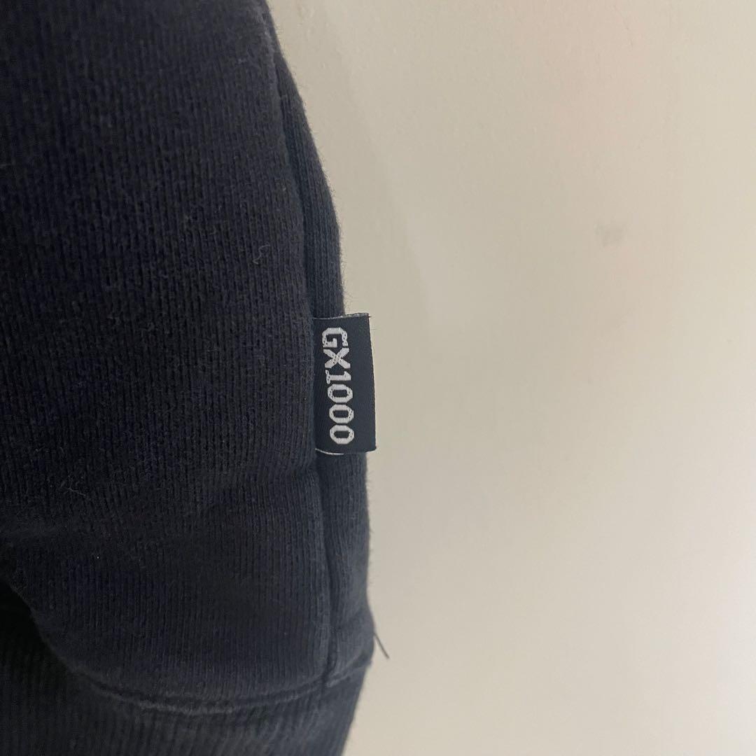 GX1000 グラフィックプリント パーカー　フーディ　サイズM ブラック