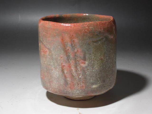 【セール】★楽吉左衛門十四代覚入　筒茶碗　担風書　清風　表千家即中斎花押x357