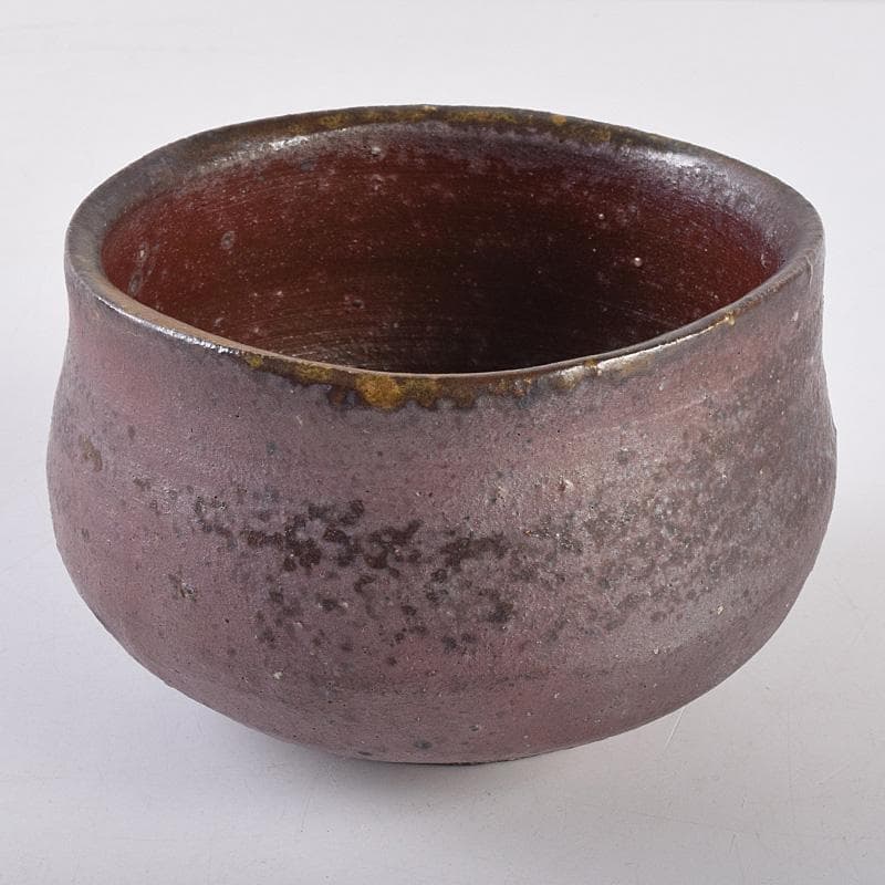 茶道具　備前焼　中村六郎作　茶碗　共布共箱　D　R8973