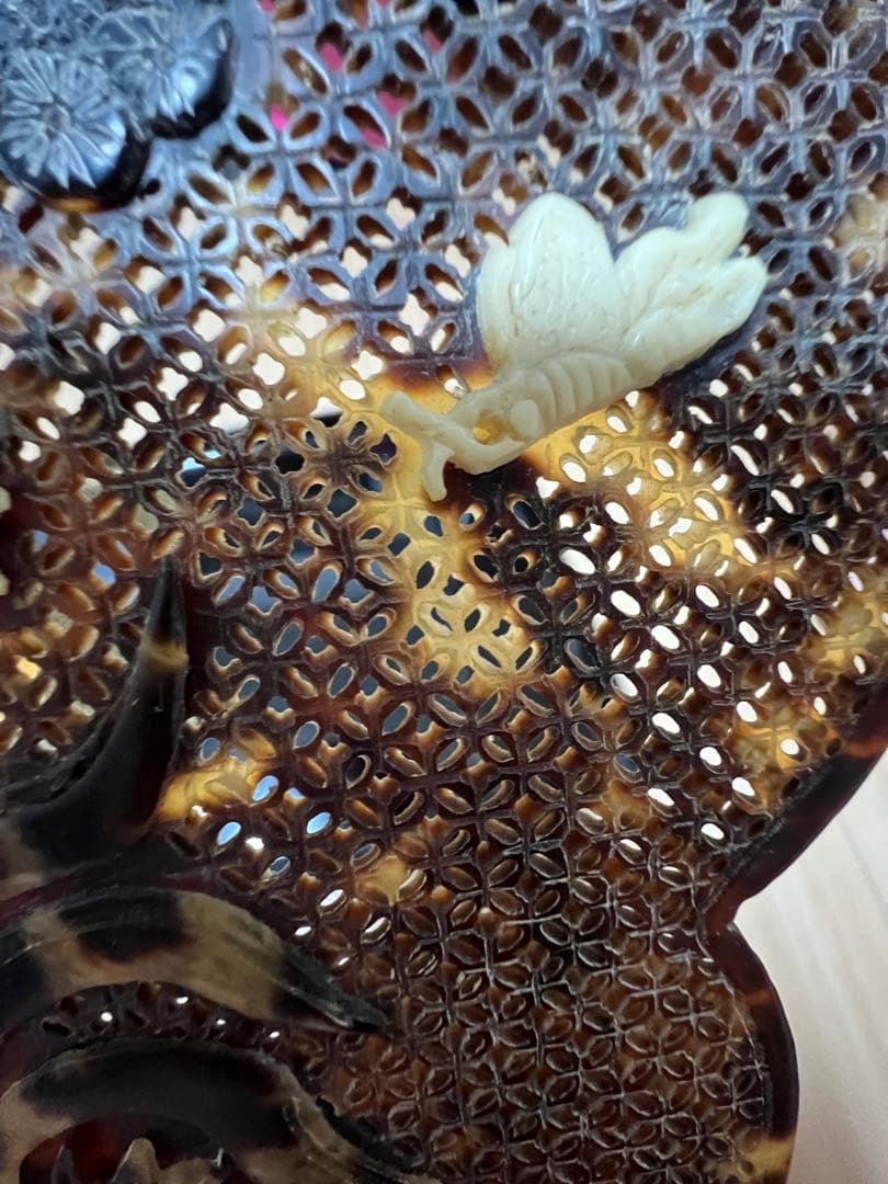 超レア 最高級 鼈甲 ベッコウ べっ甲 扇子 センス 団扇 ウチワ