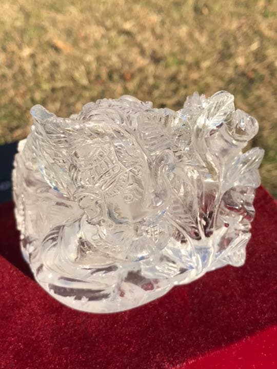 超レア✴︎両面ガネーシャ像　ヒマラヤ水晶　手彫り　一点物
