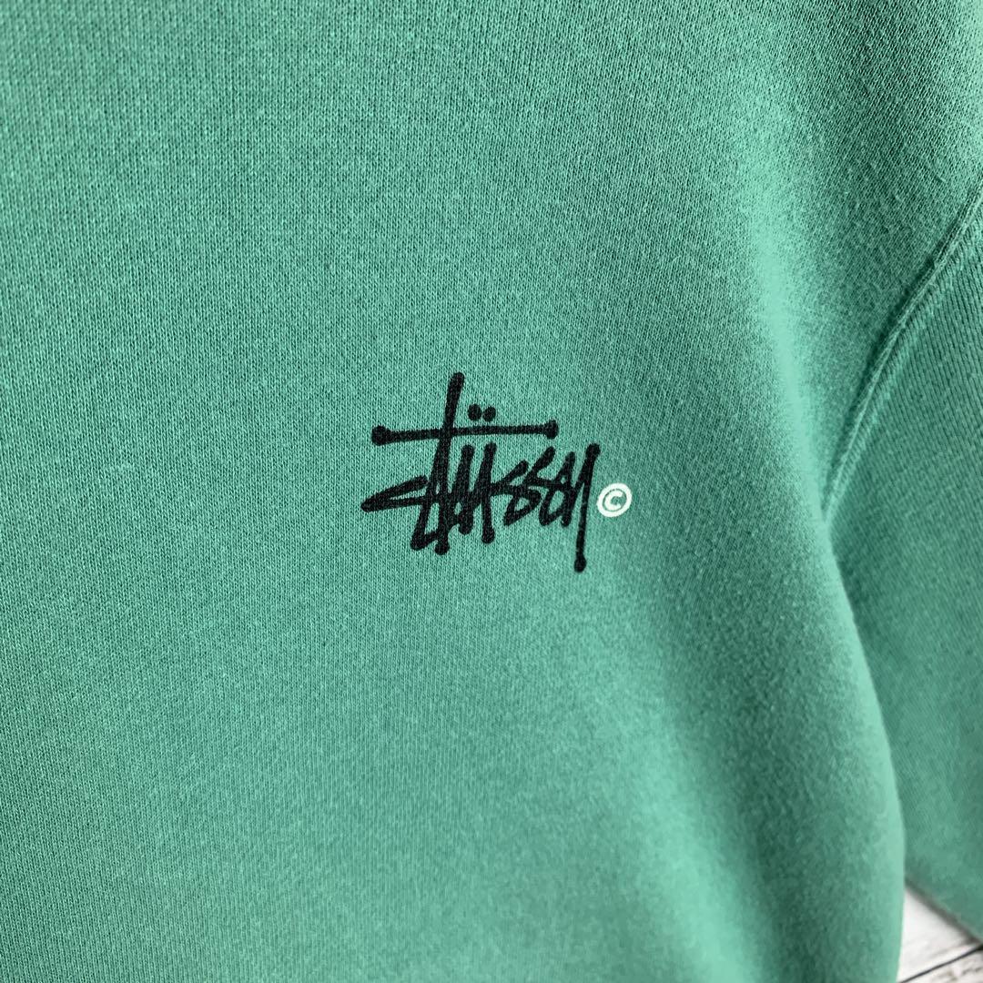 【即完モデル‼︎】【USA製】STUSSY◎緑黒 パーカー C715
