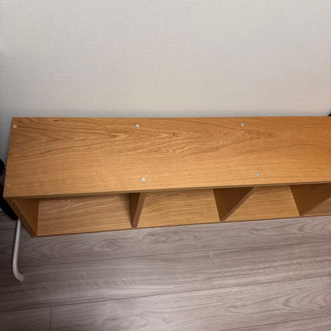 無印良品　スタッキングシェルフ５段　ラタンバスケット　スタッキングチェスト