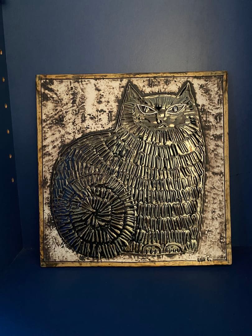 リサラーソン陶板　猫