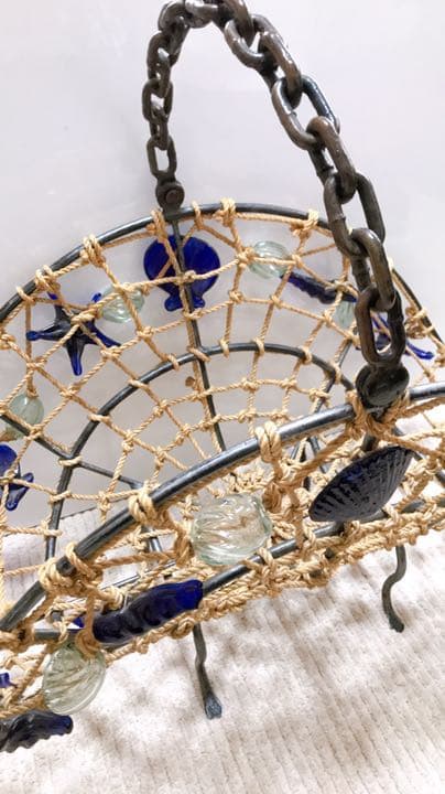 インテリア　置物　ラック　マガジンラック　アイアン　ガラス　特大　マリン