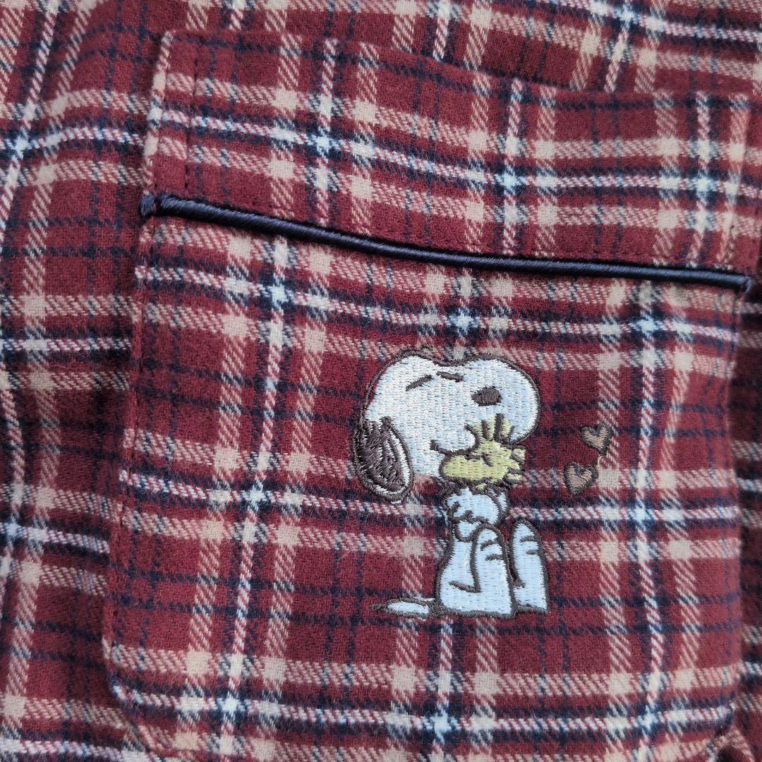 アルページュストーリー　スヌーピー　ネルチェックパジャマ　赤　新品　プレゼント