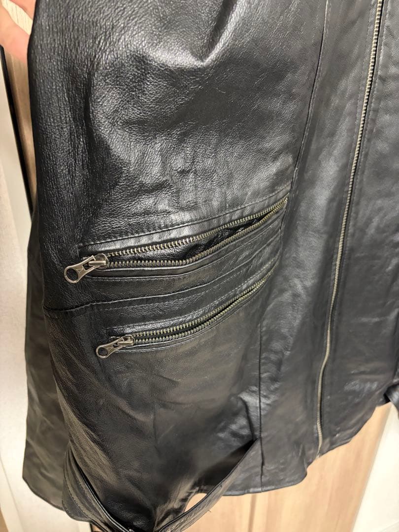 KING SIZE 90s ダブルライダースジャケット 5XL デッドストック