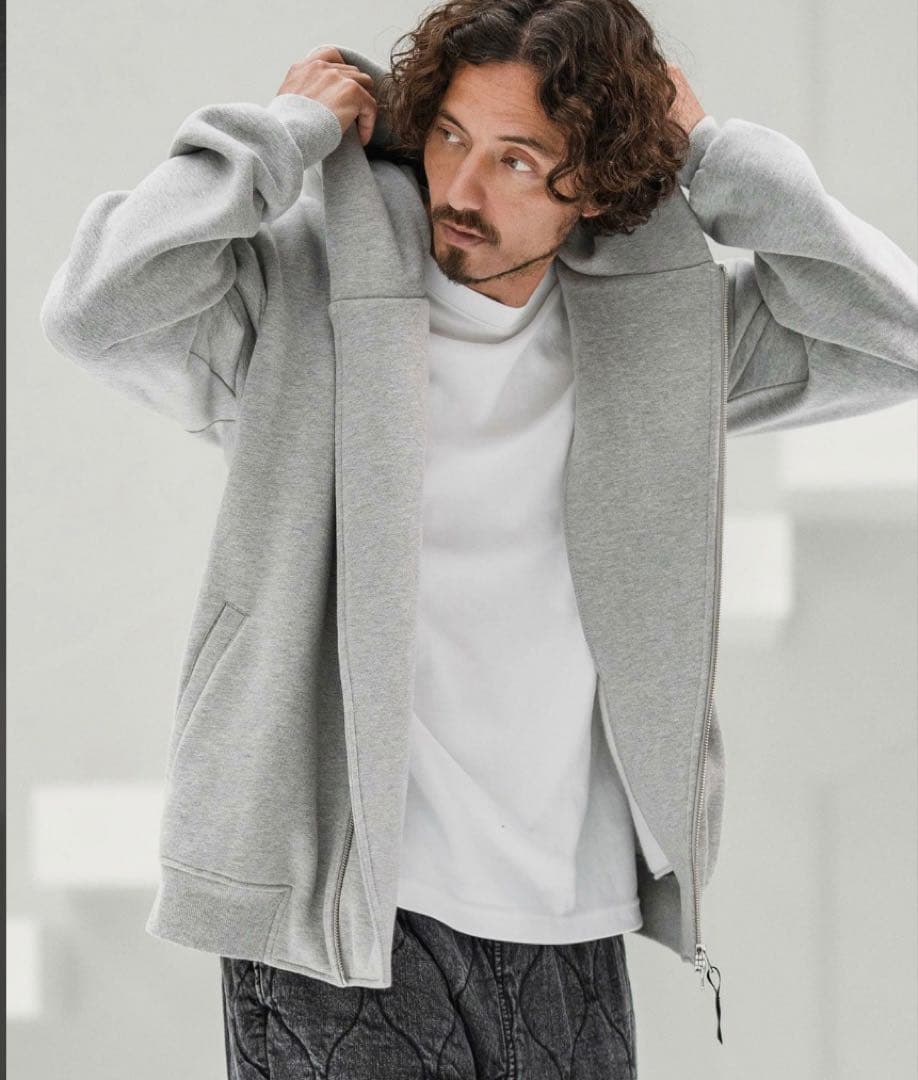 【CAMBIO】ジップパーカー　グレーS サイズ