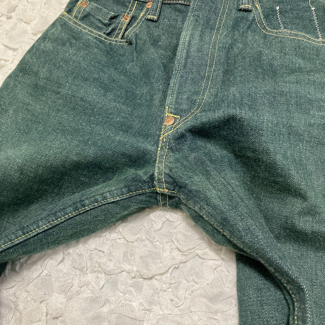 キャピタル　ストレートデニム　no.4　草木染め　グリーン　27