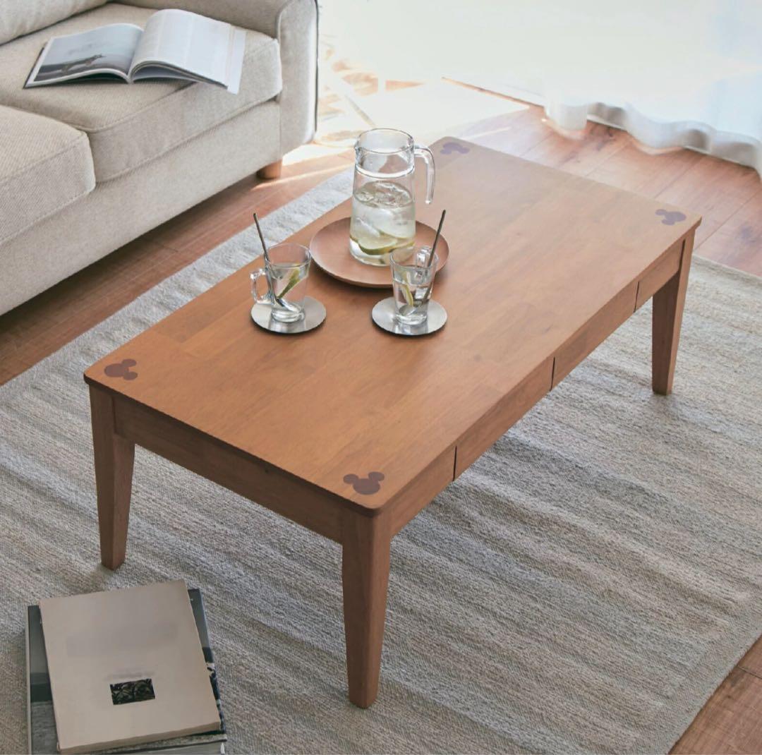 希少✨　ベルメゾン ミッキー リビングテーブル ブラウン ディズニー