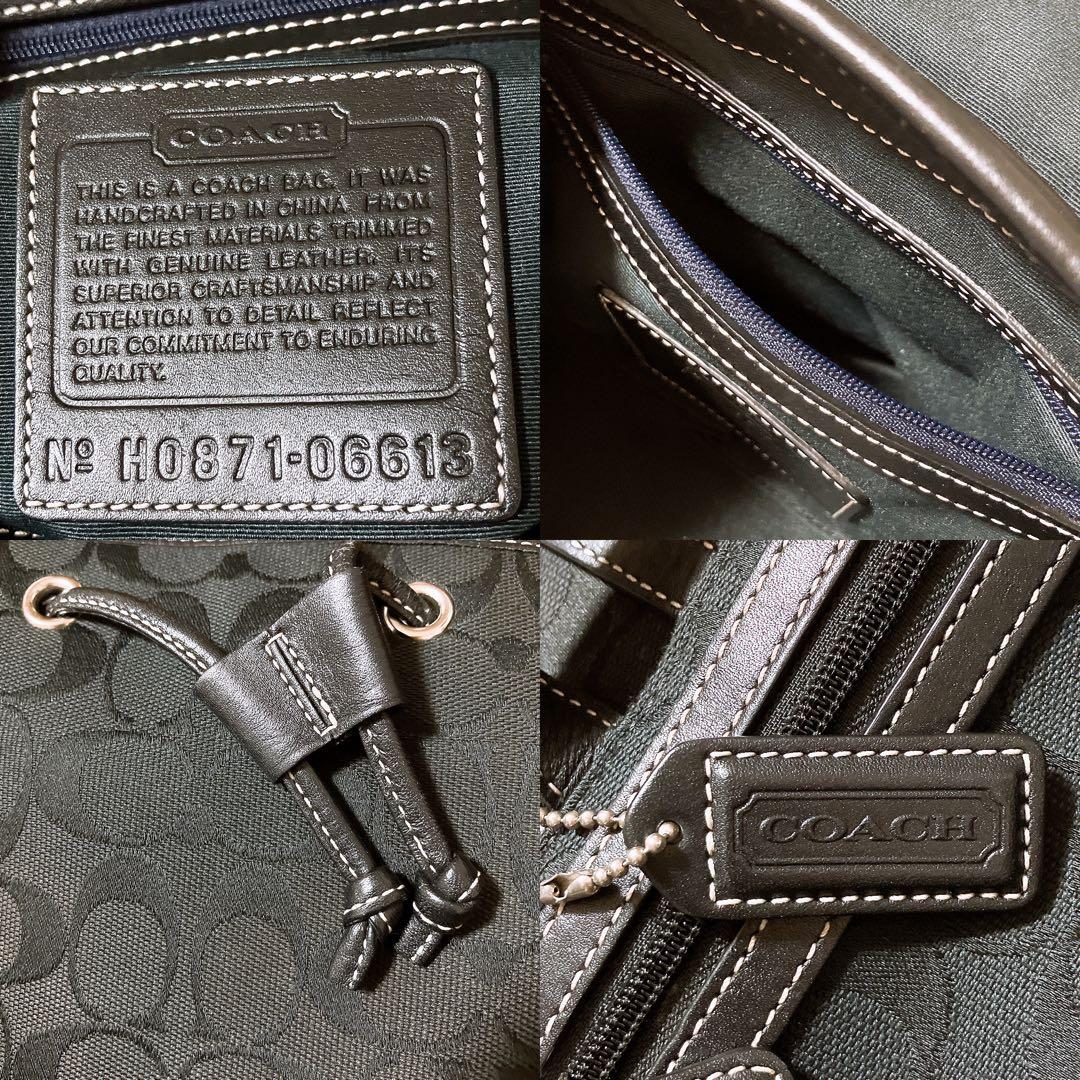 コーチ シグネチャー バックパック リュック 6613 黒