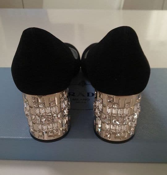 プラダ パンプス ビジュー 37.5 美品