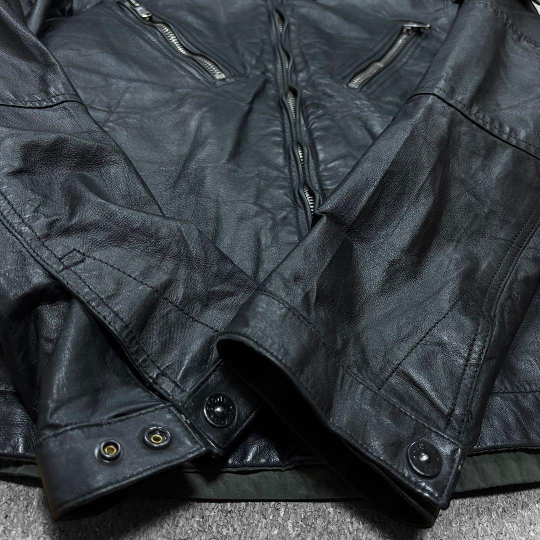 10ss/stone /ナイロンメタル/レザー/リバーシブル黒/緑