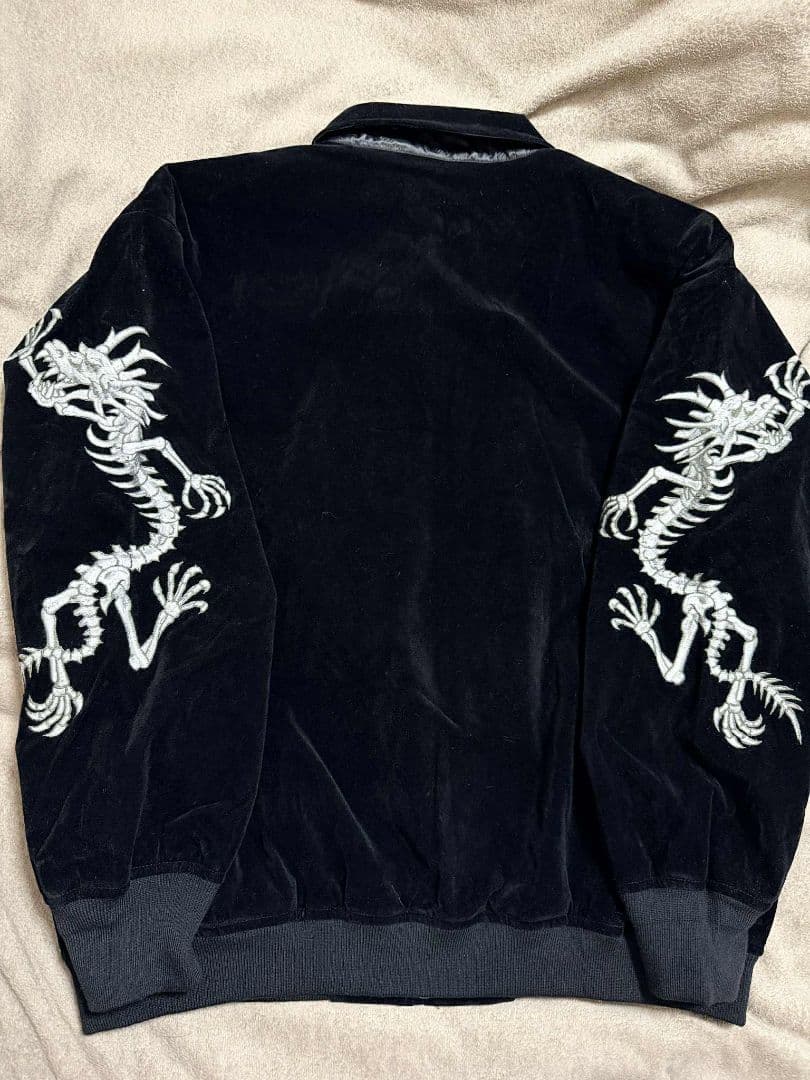 未使用 別珍 龍 ドラゴン刺繍 スカジャン unisex 美品 vintage