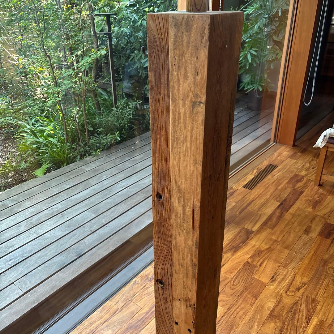 木製フロアスタンド ランプシェード付き(hihi)