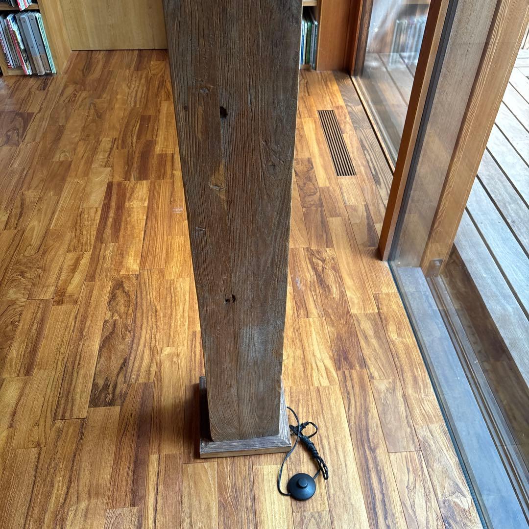 木製フロアスタンド ランプシェード付き(hihi)