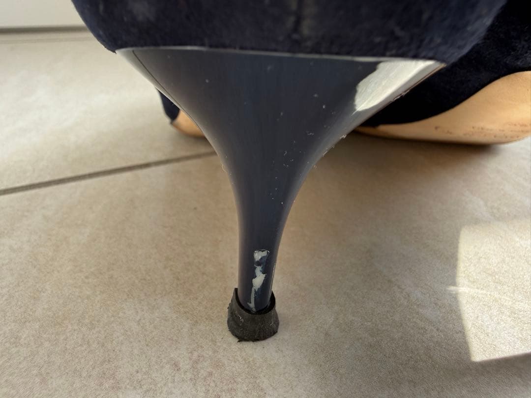 JIMMY CHOO ネイビー スエード パンプス