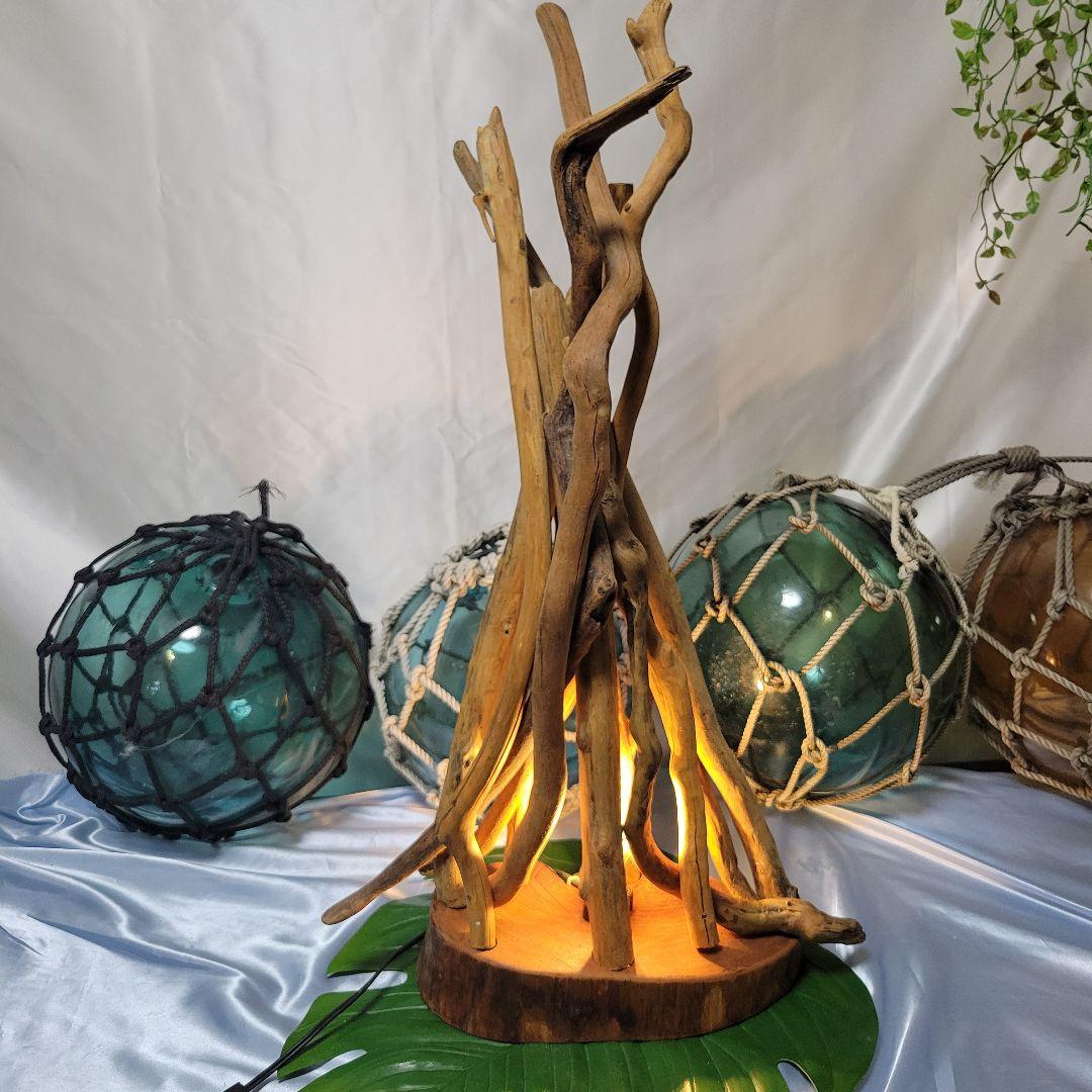 流木ランプ　流木照明　流木インテリア　行灯　オブジェ　ハンドメイド