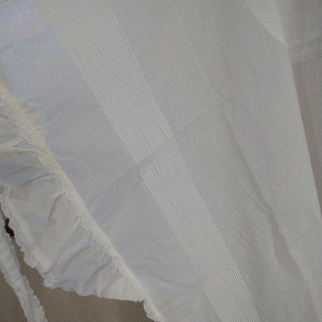 PINKHOUSE ピンクハウス　ホワイトフリルエプロン　綿ローン　ピコフリル