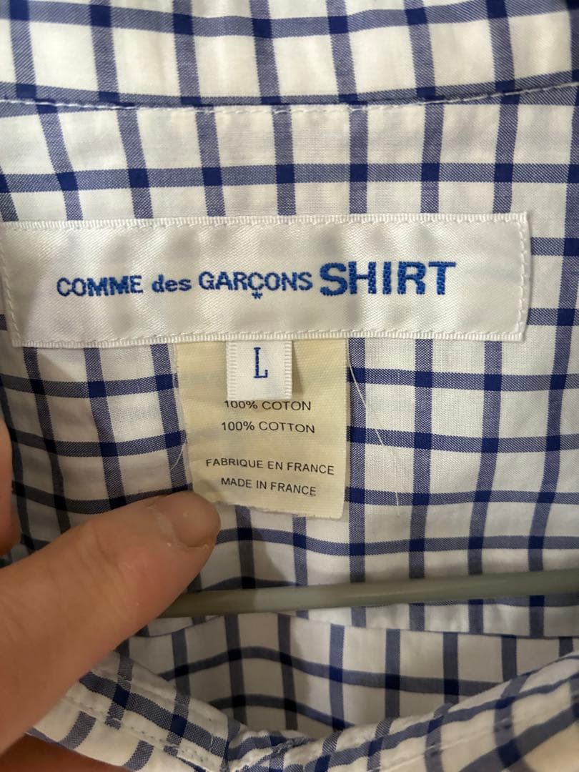 COMME des GARÇONS SHIRT ギンガムチェックL フランス製