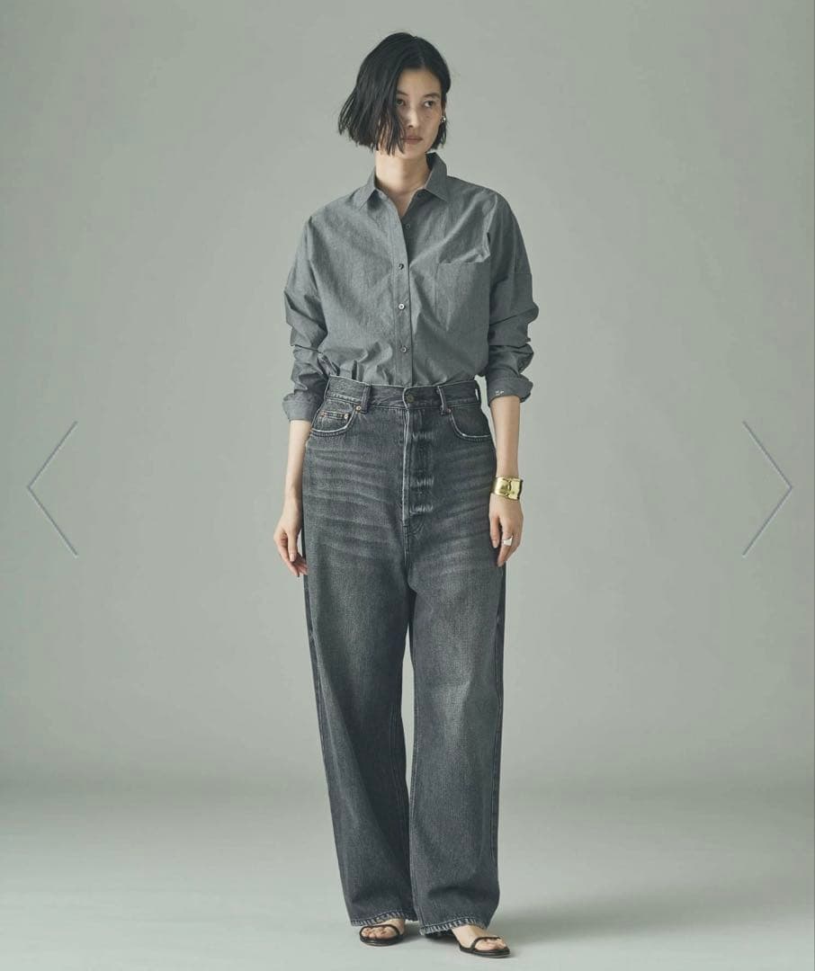 ⭐︎カレンソロジー⭐︎ワイドルーズデニム 36黒