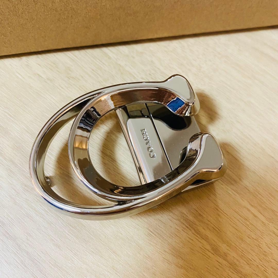 セール COACHコーチ新品正規品リバーシブルレザーベルト 回転バックル2個