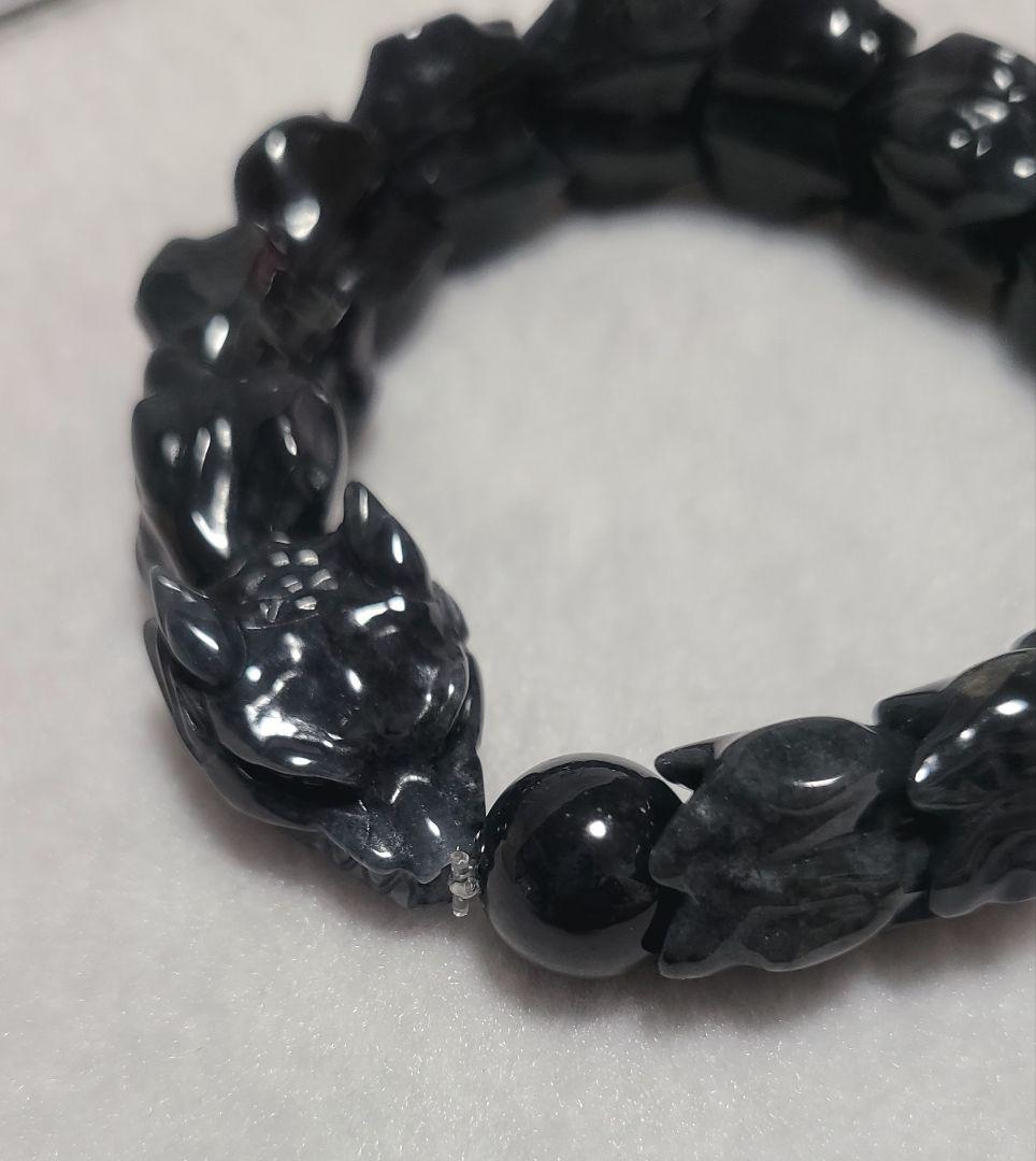 CAESAR 天然翡翠 ドラゴン ブレスレット 鑑定書付き