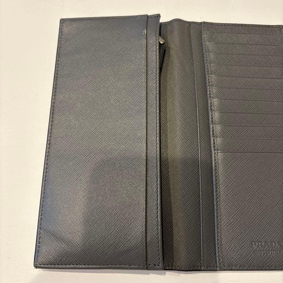PRADA ネイビー イエロー 長財布