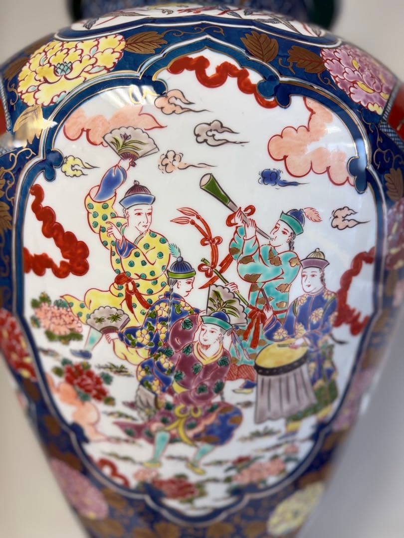 T18 豪華 有田焼 染錦「夢右衛門」沈香壺 高さ118㎝ 伊万里焼 インテリア