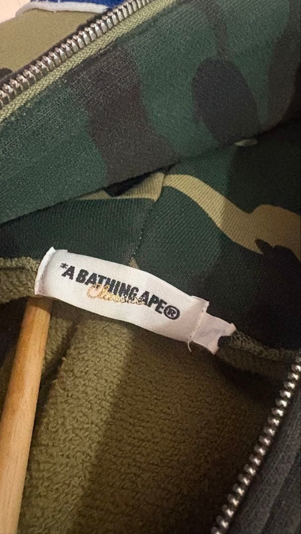 BAPE シャークパーカーフルジップパーカー　Bathing ape