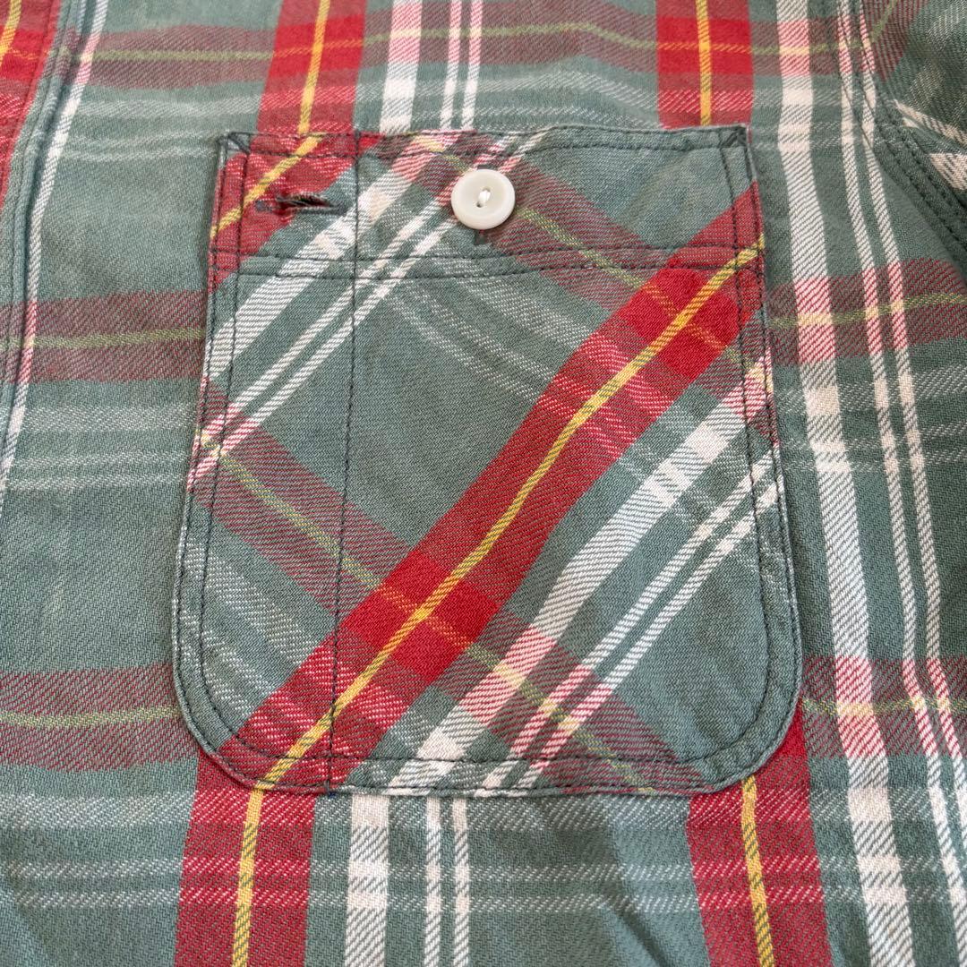 ⭐︎大人気商品　ダブルアールエル　ラルフローレン　高級ライン　ネルシャツ　L