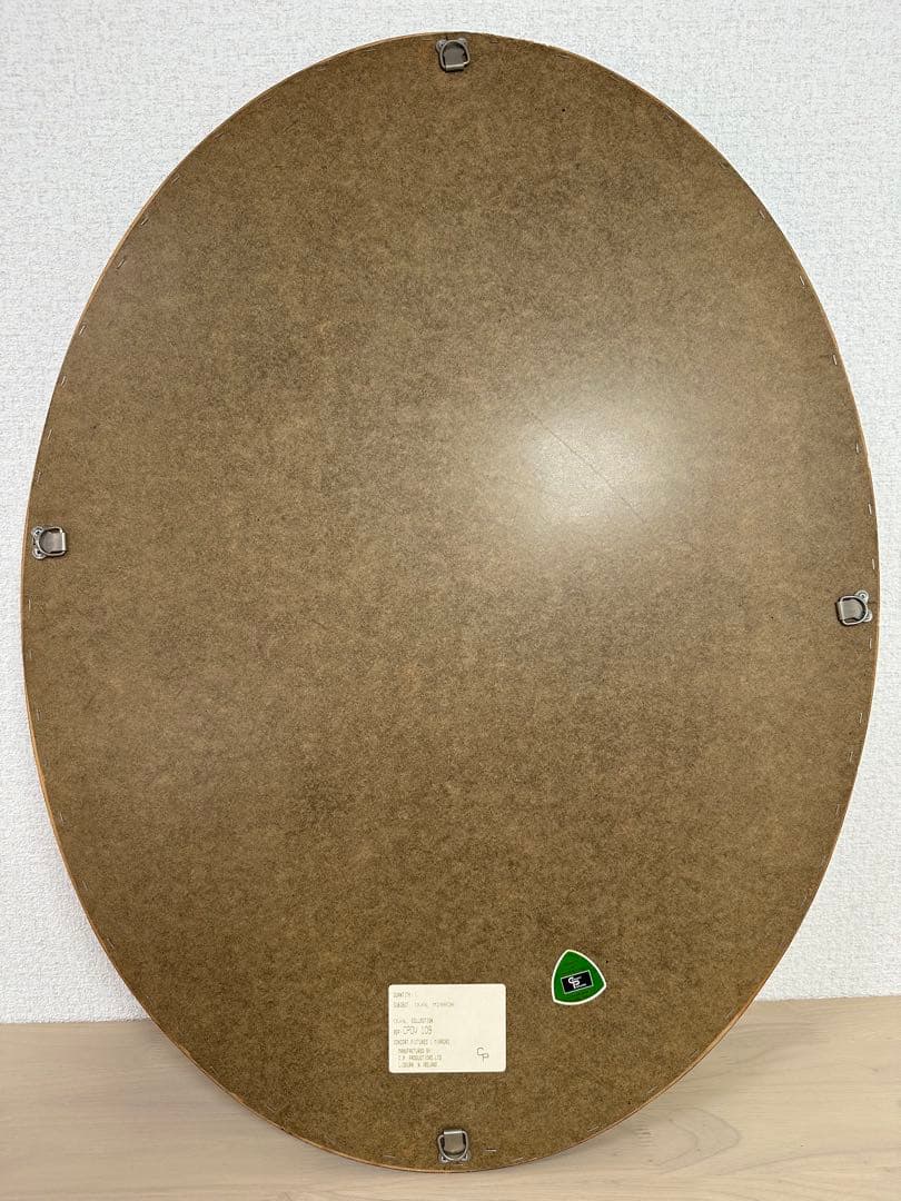 オーバルミラー アイルランド製 オーダーメイド 西洋彫刻 木製 ※i4※