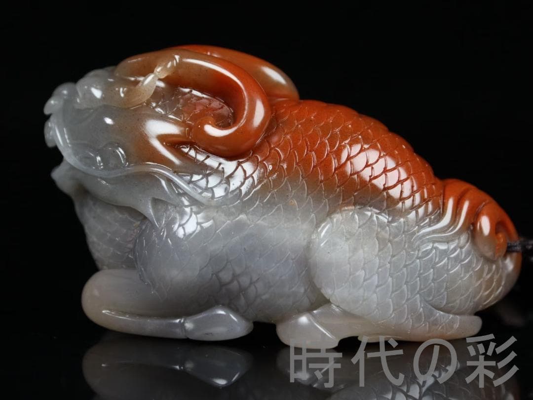 中国古美術【寿山石 瑞獣把件】瑞獣献福 密彫 手彫り 寿山石細作 在銘 賞石擺件