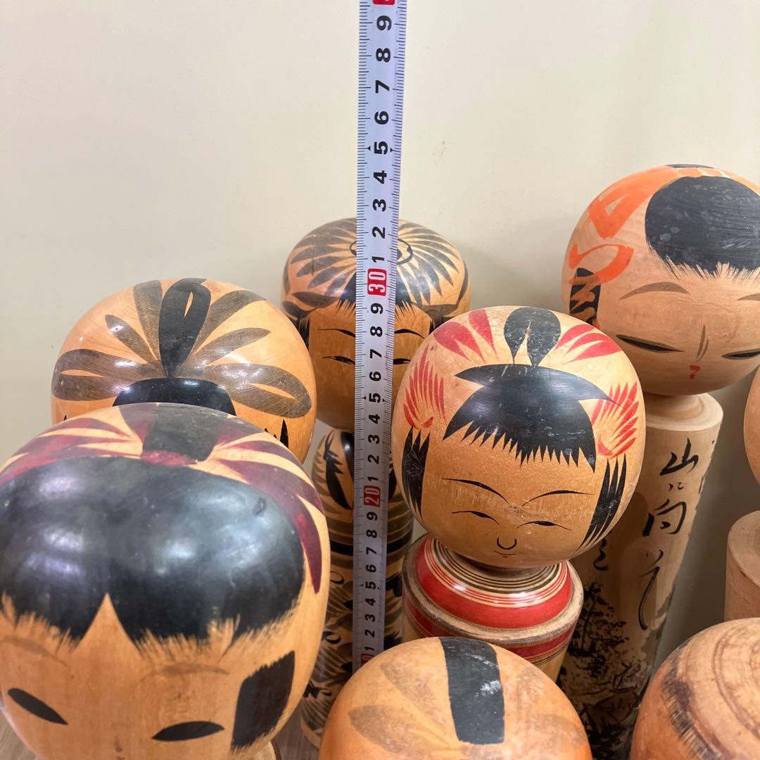 D-2 昭和レトロ 伝統こけし 創作こけし 大量 まとめ売り 16体セット 鳴子