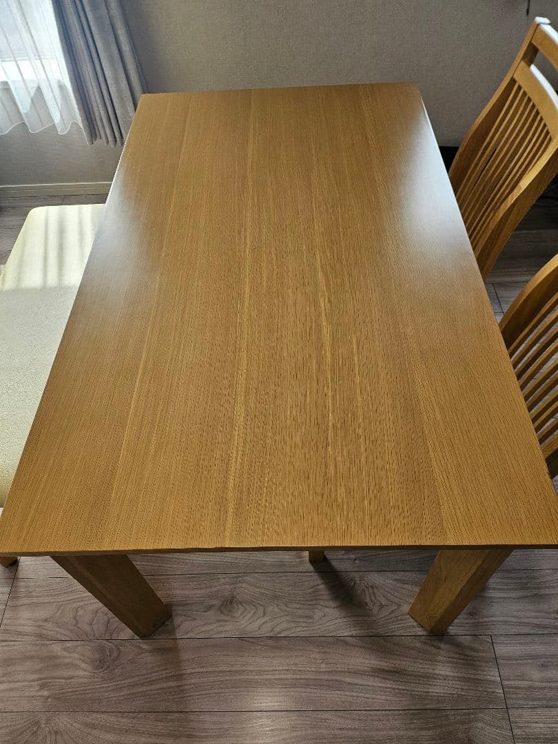 木製ダイニングテーブルセット 2脚+ベンチ