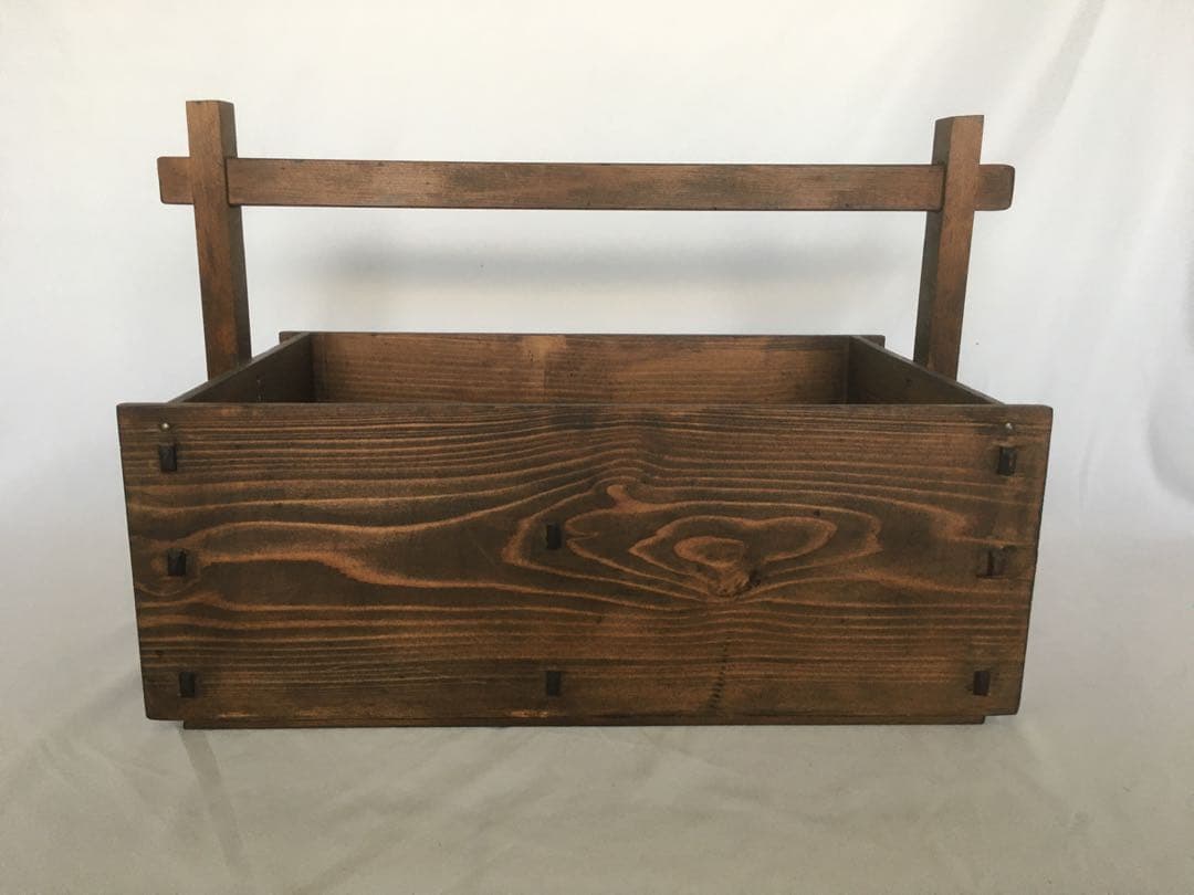 木製 手提げ 道具入れ 昭和レトロ