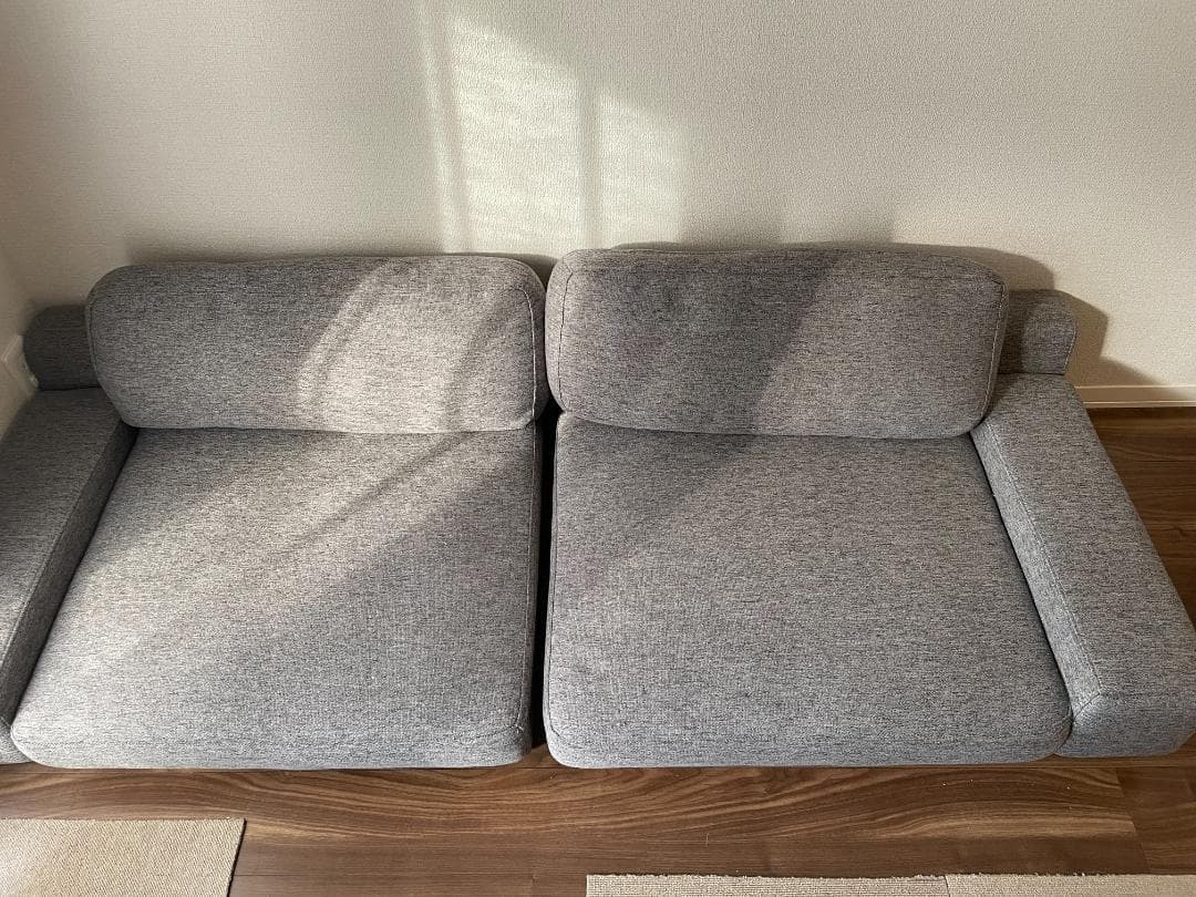 モダンデコ　ファブリックローソファ3人掛け