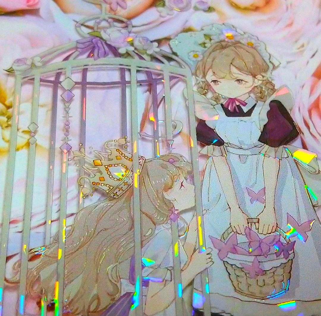 ☆SALE☆J377＃笼中少女(贝壳光) 切り売り海外人物マステ女の子