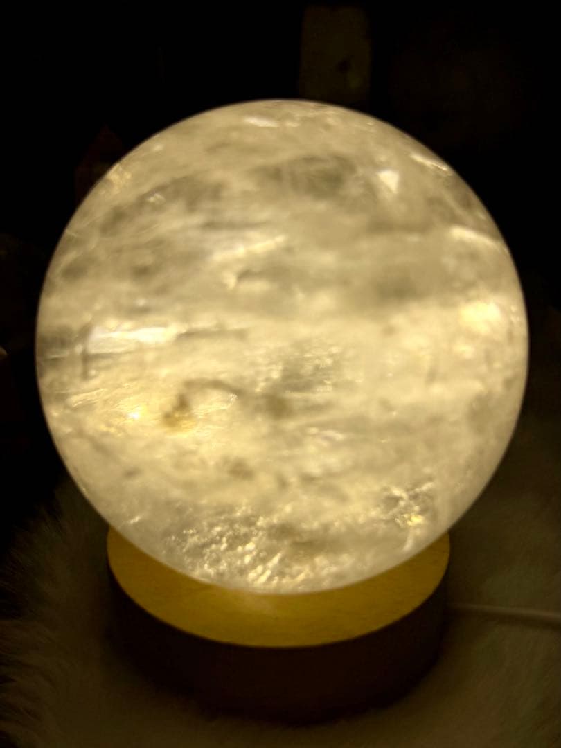 水晶スフィア75mm×虹入り