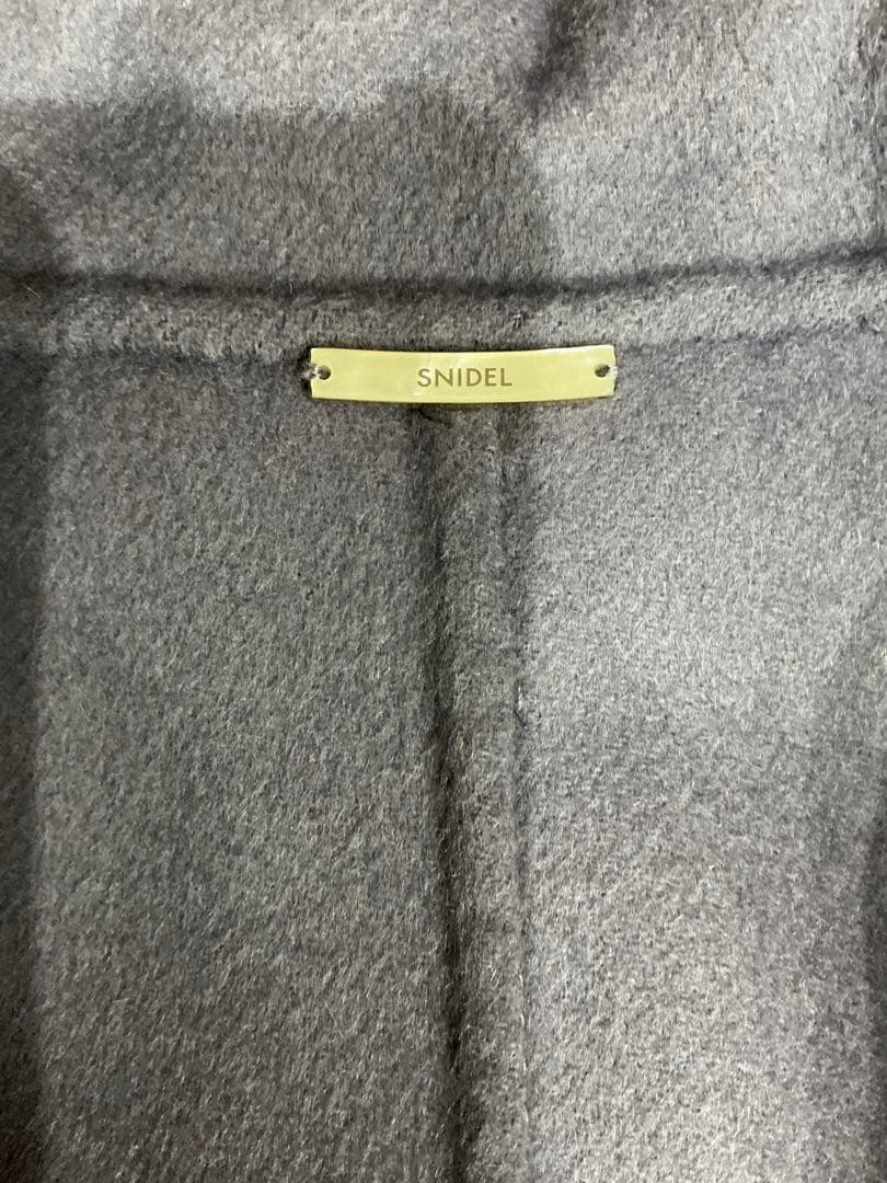 なな　SNIDEL ウロコカシミヤスタンドカラーロングコート S~M