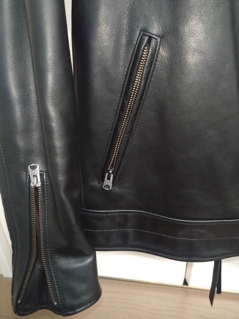 美品 Johnbull ノーカラー レザージャケット　Ｓ