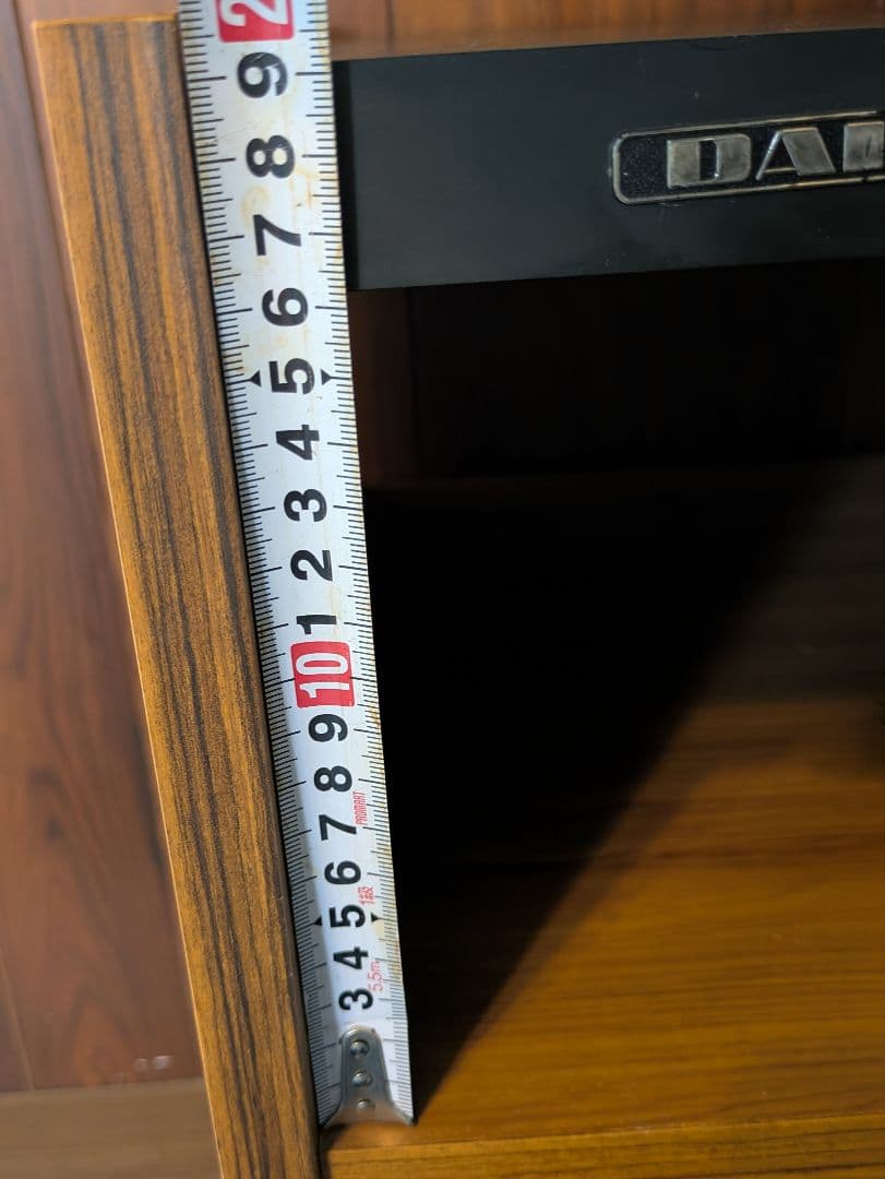 木製サイドテーブル　昭和レトロ　レコードラック