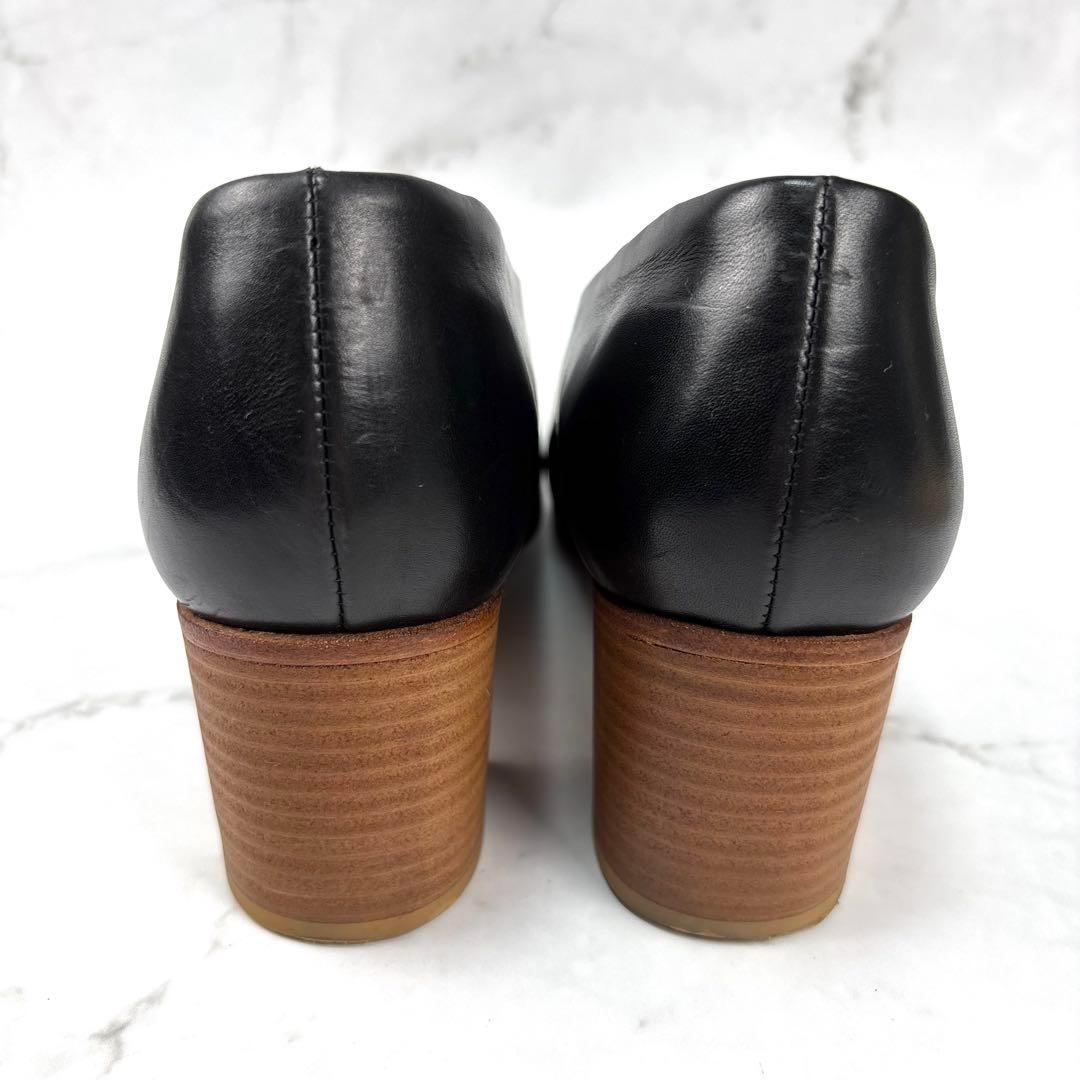 【超希少】AUTTAA アウッタ スムース キップレザー 黒 パンプス 24.5