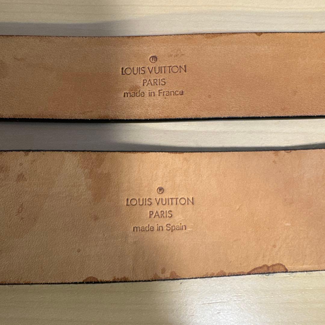 Louis Vuitton ブラックレザーベルト２本