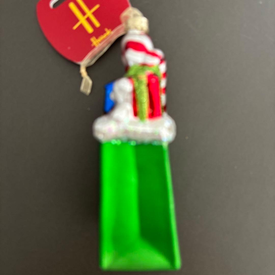 【即日発送／メルカリ便】 Harrods ハロッズ　ガラスオーナメント4個セット