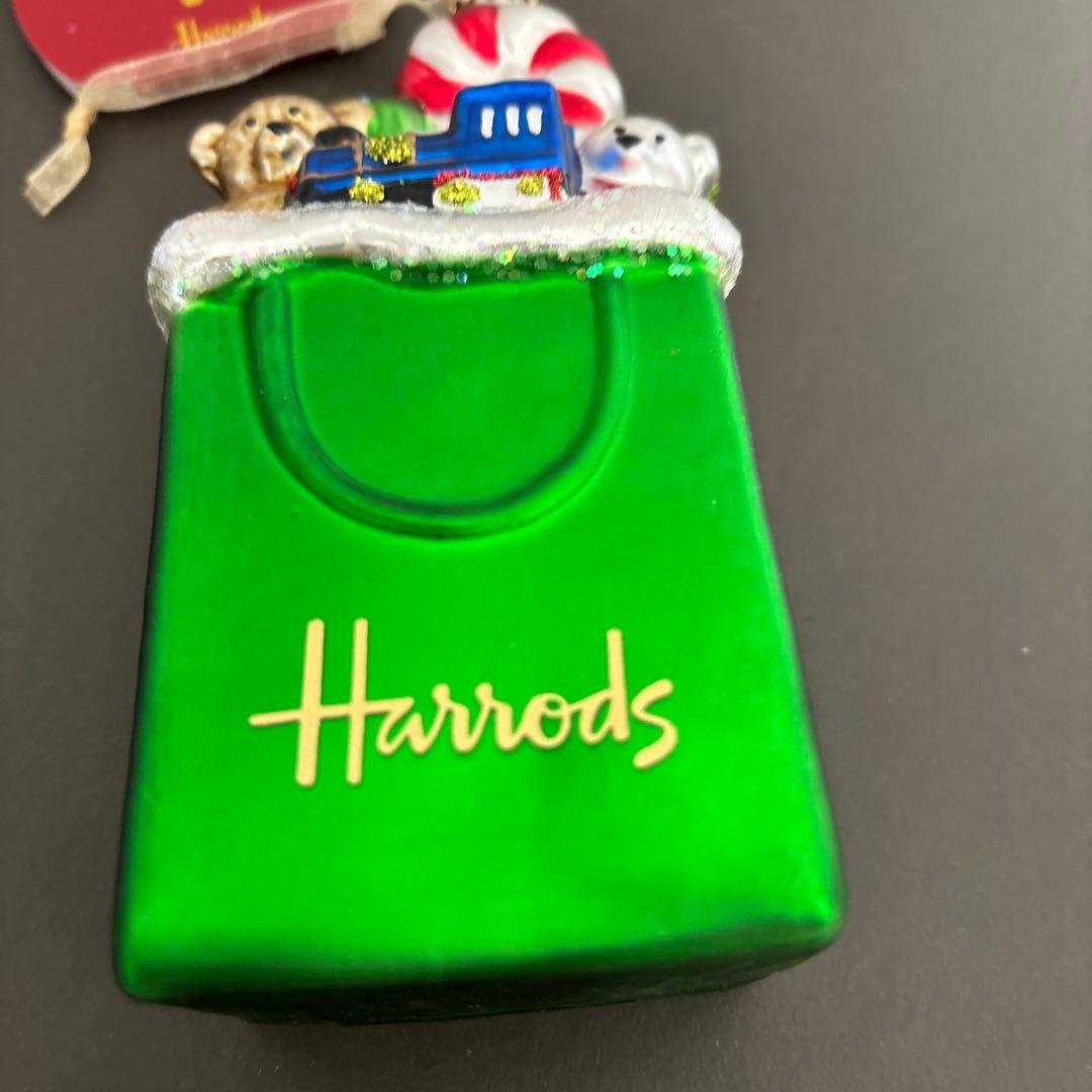 【即日発送／メルカリ便】 Harrods ハロッズ　ガラスオーナメント4個セット
