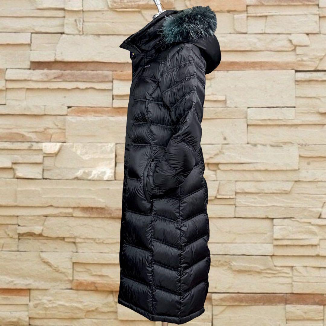 【美品】MONT-BELL リアルファー　ロングダウンコート　M〜L相当