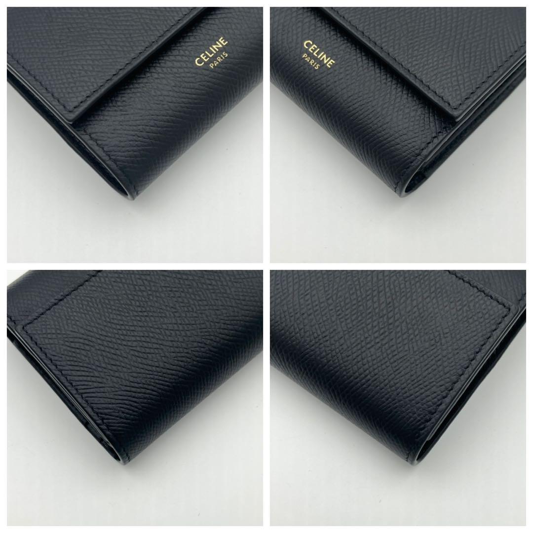 【新ロゴ・最高級美品】セリーヌ　レザー　スモールトリフォールド　三つ折り財布