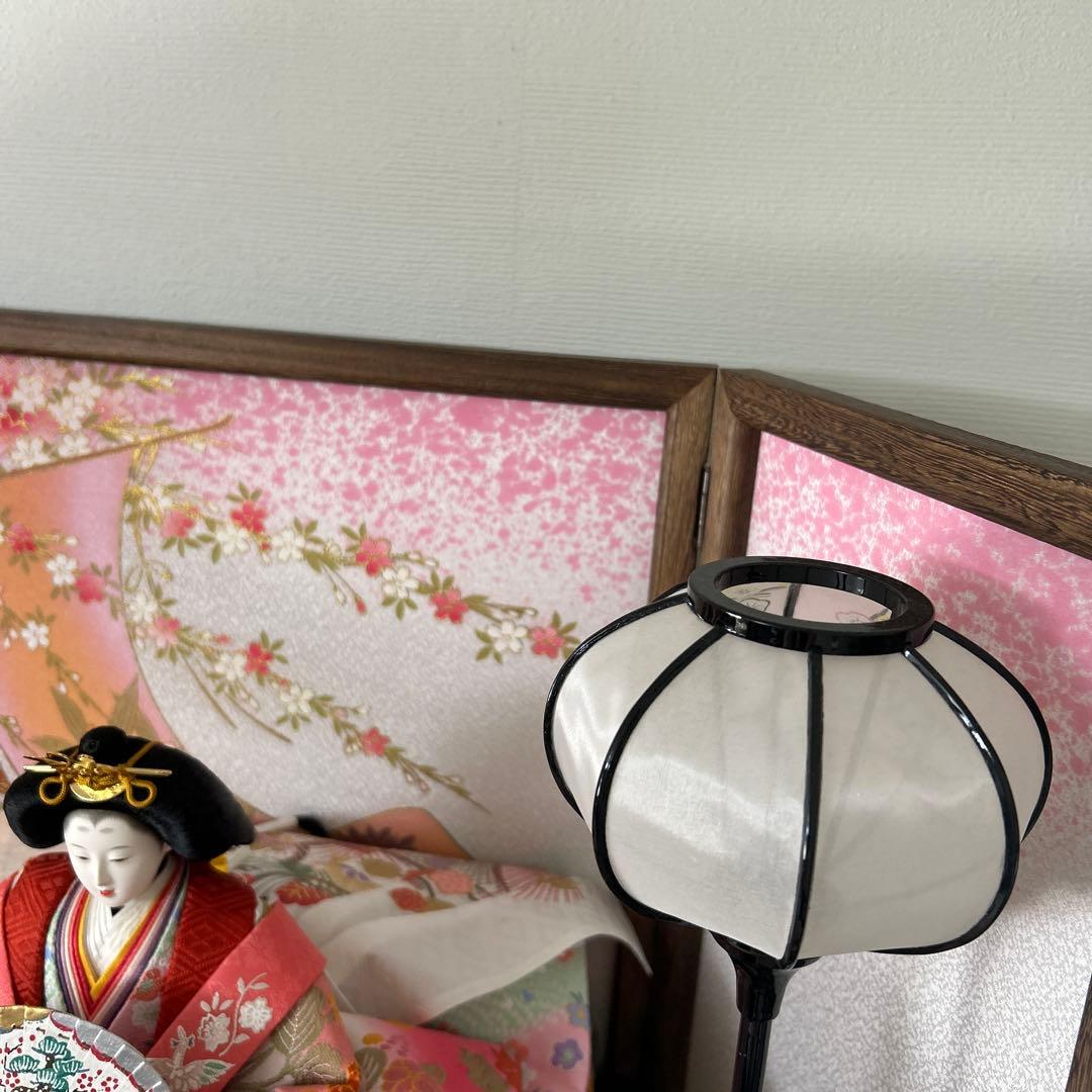 ひな人形 桜背景 中型　雛ごよみ