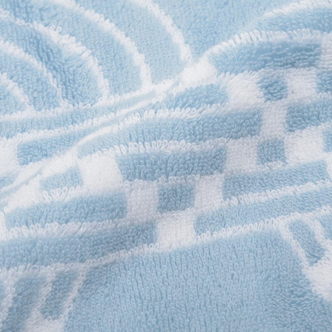 新品 エルメス ハンドタオル アニモ―ナッテ ブルー コットン100% 箱付き